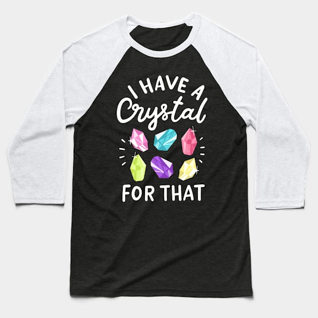 Crystal Gemstone Chakra Healer Baseball T-Shirt by KAWAIITEE